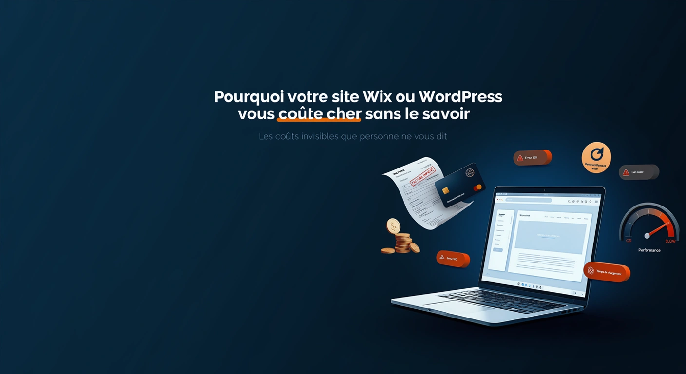 site Wix WordPress coût caché